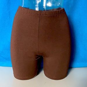 Dancewear Bike Shorts M Mid-Hi Rise. Espresso NEW
